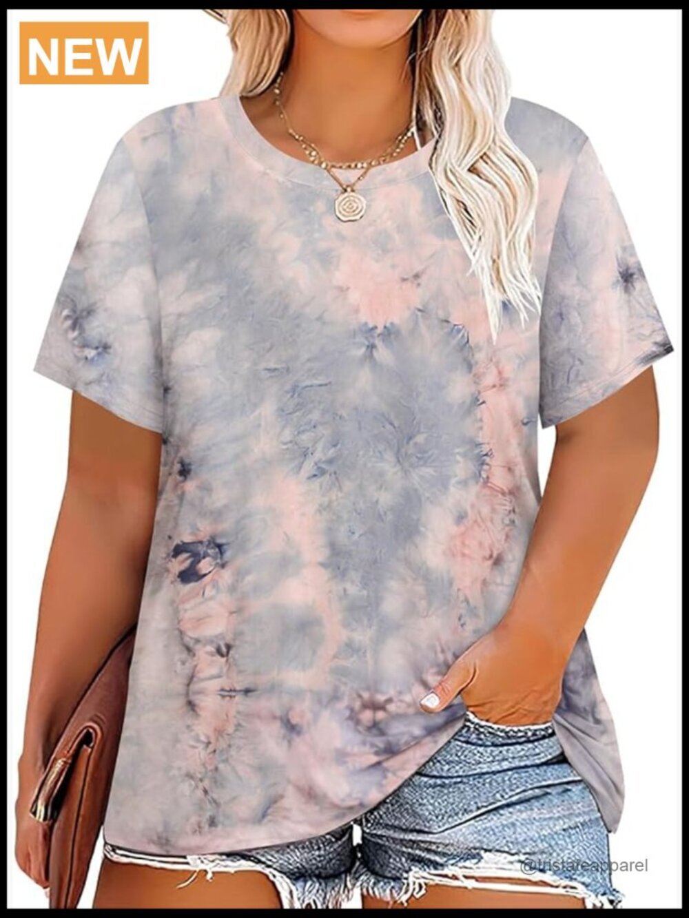 Plus Size Oversized Crewneck T-Shirt Short Sleeve Summer Top